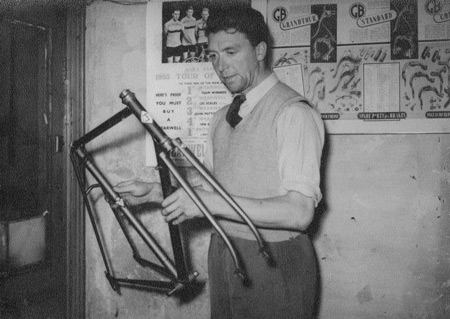 Jim Wilson in doorway with new frame Jim Wilson in doorway with new frame